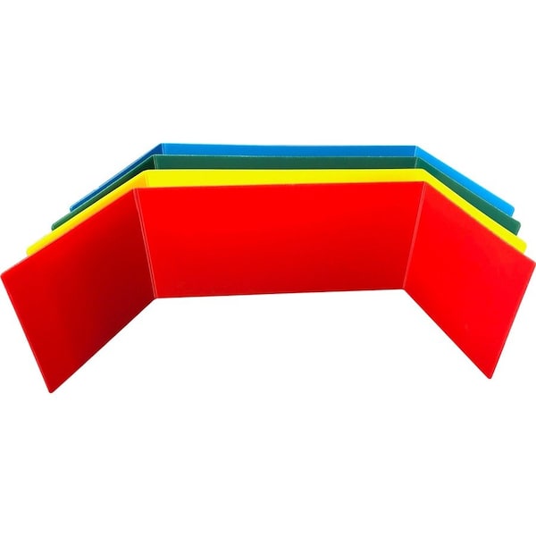 Study Carrel, 48"Wx1-1/10"Lx12"H, 12/PK, Assorted PK